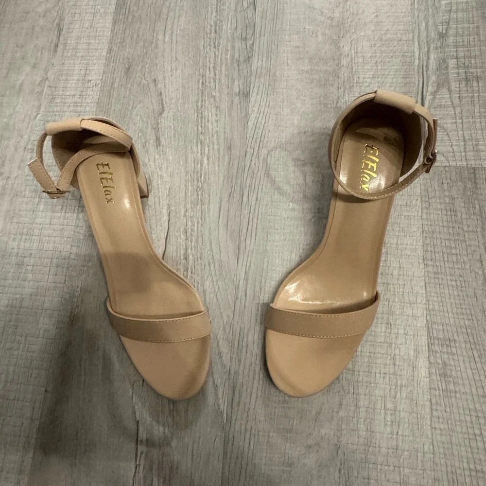 Amazon Nude Ankle Strap Heels